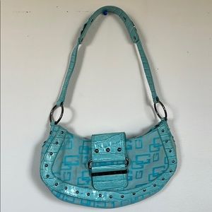 Aqua/Teal GUESS Y2K Purse